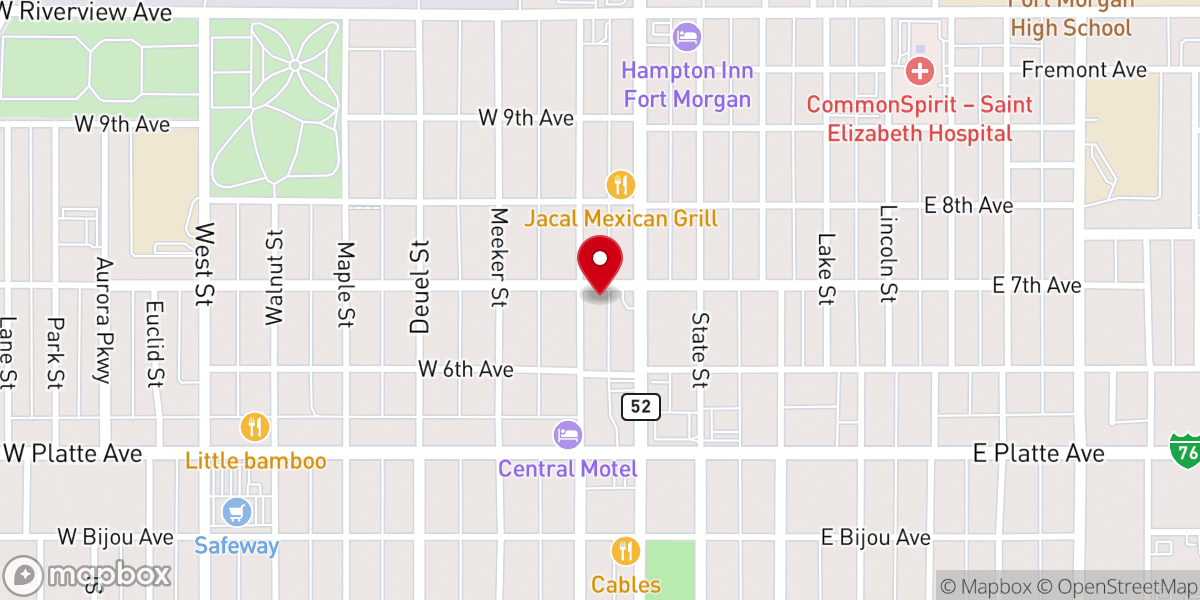 Map showing location of Christ Congregational Church