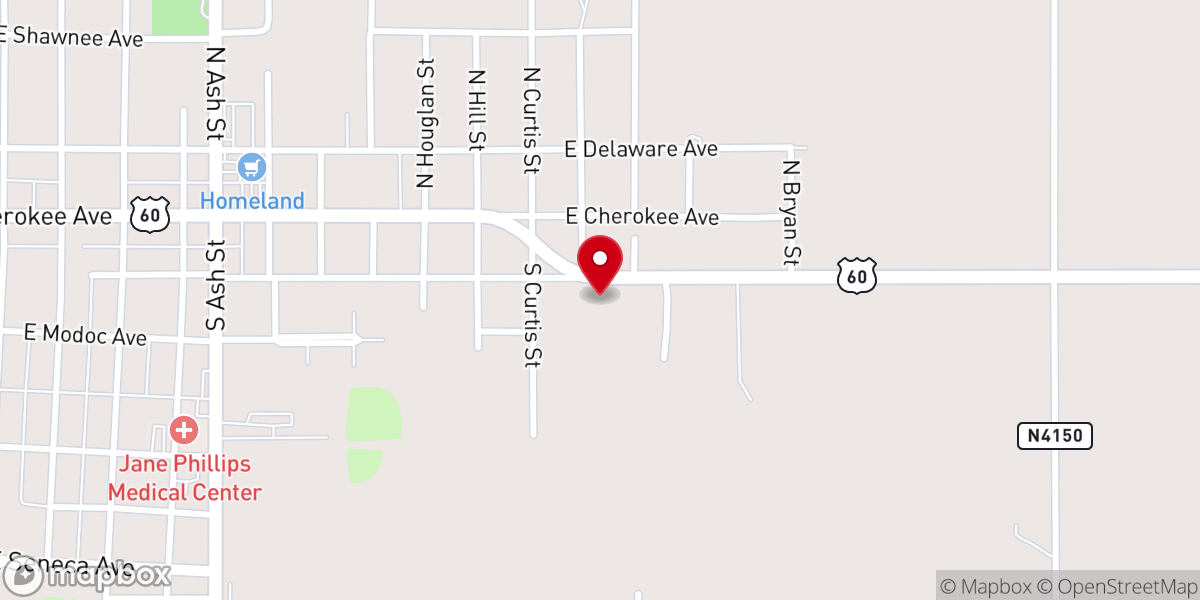 Map showing location of Seventh Day Adventist Church