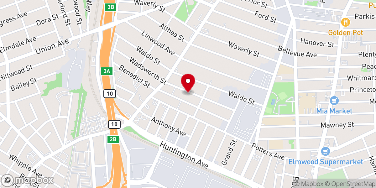 Map showing location of Christ Temple