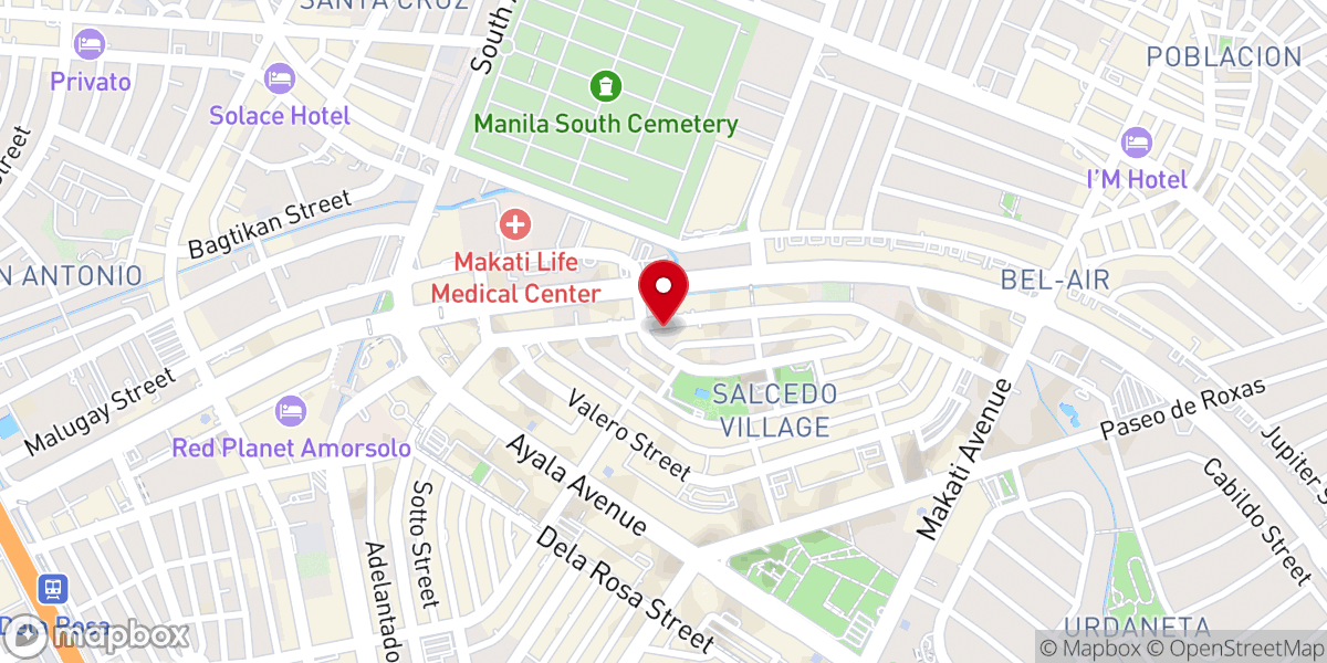Map showing location of International Baptist Church of Manila