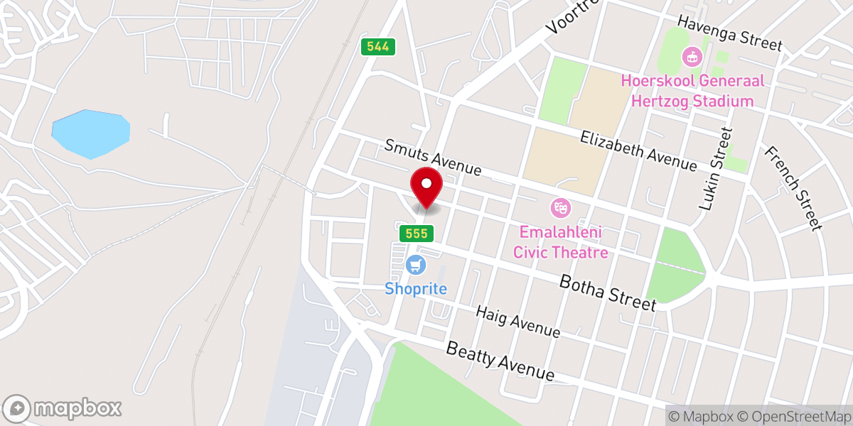 Map showing location of THE CHURCH OF PENTECOST