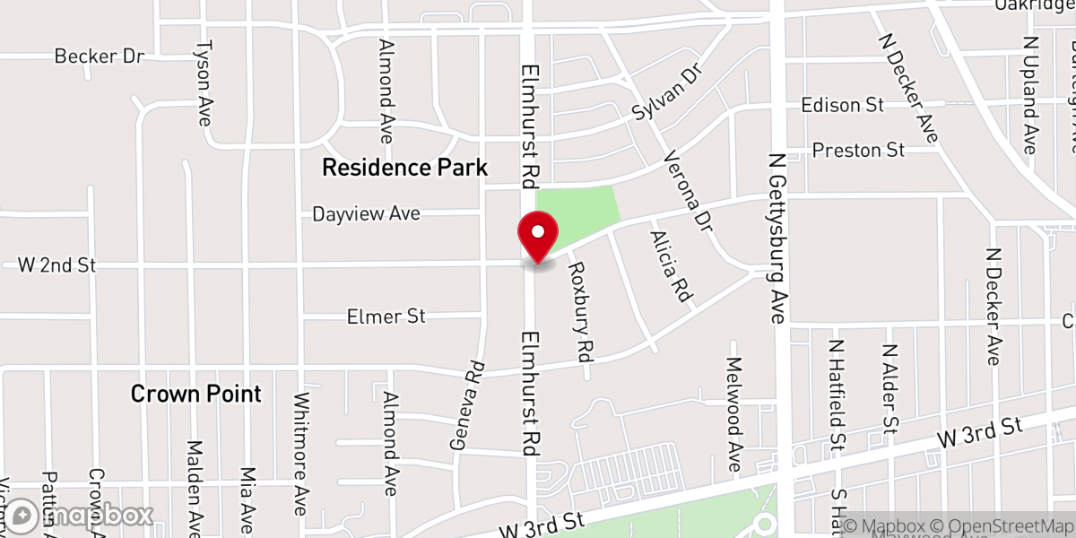 Map showing location of RCCG - Dominion Center Dayton