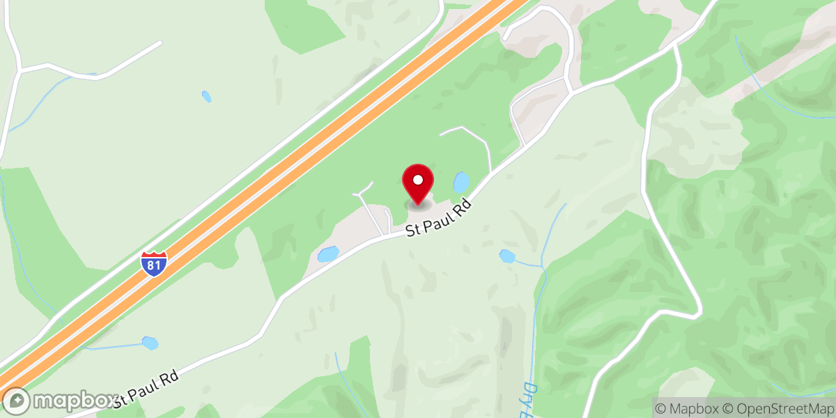 Map showing location of Enterprise Church