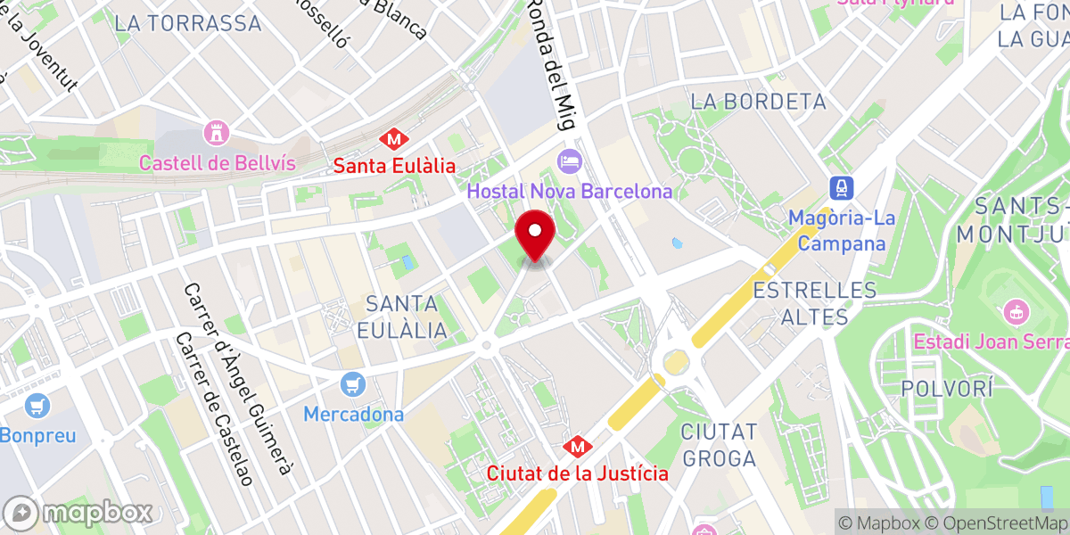 Map showing location of Parroquia de San Isidro Labrador