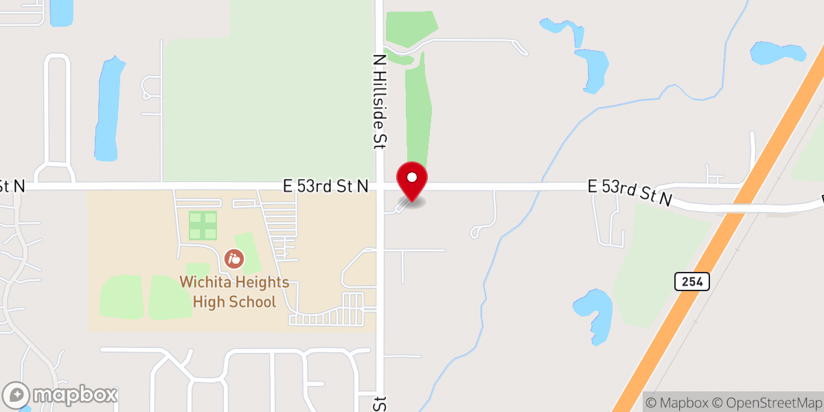 Map showing location of Christ Lutheran Church