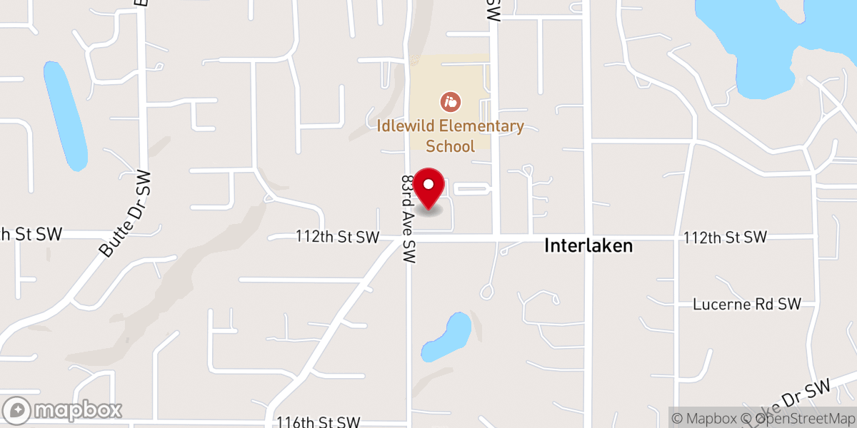 Map showing location of Christ Lutheran Church
