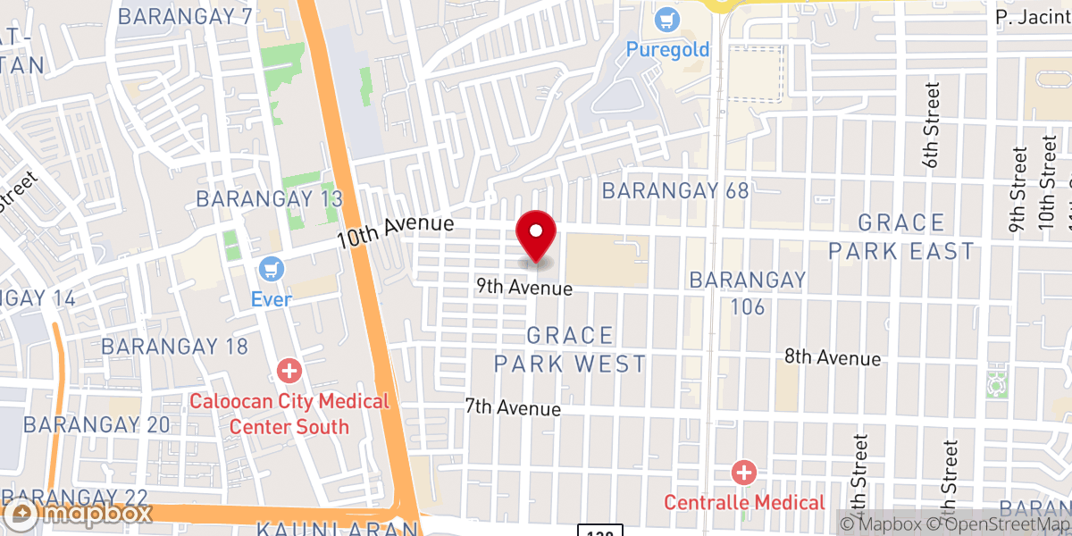 Map showing location of CHURCH IN CALOOCAN