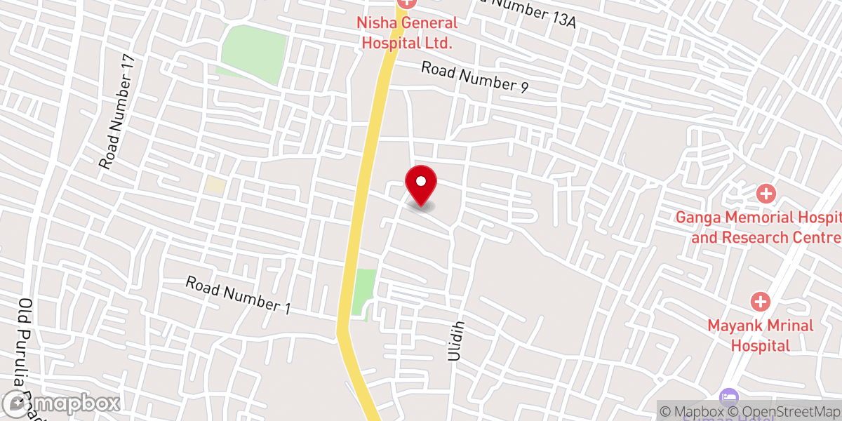 Map showing location of G.E.L. Church, Gitilpee, Mango