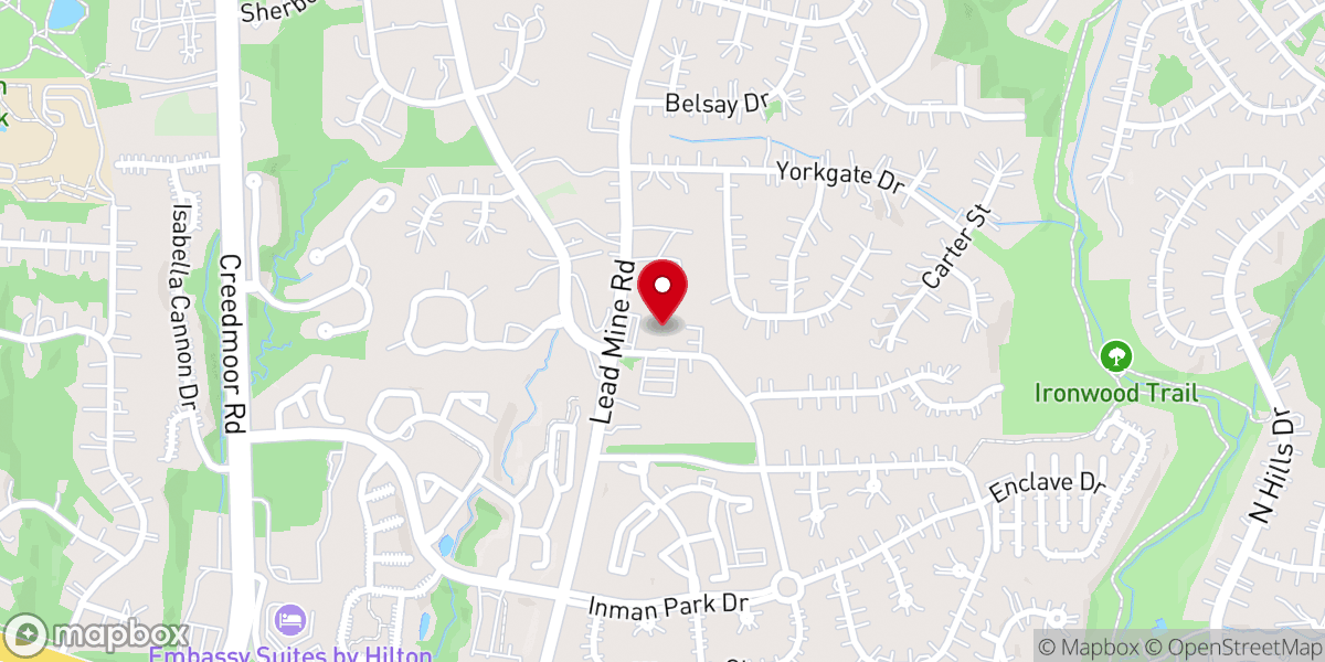 Map showing location of Holy Trinity Greek Orthodox Church