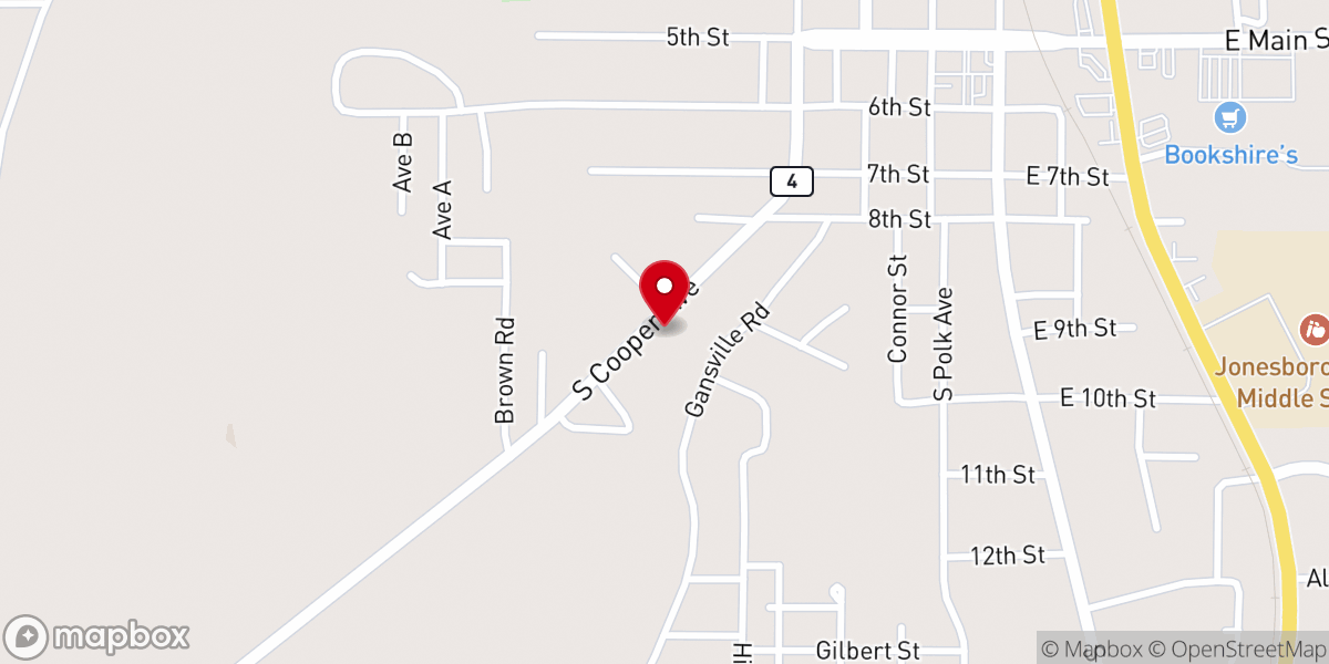 Map showing location of Calvary Tabernacle