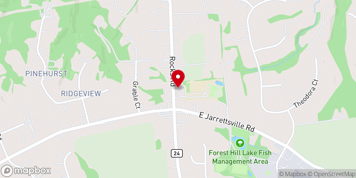 Map showing location of Centre United Methodist Church