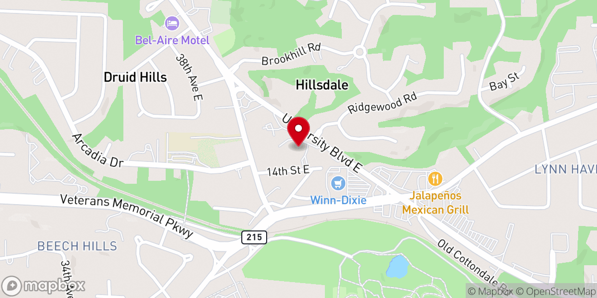 Map showing location of Crosspointe Church