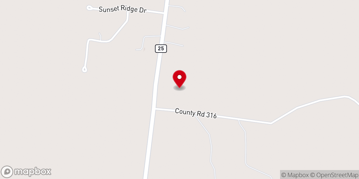Map showing location of Peace Chapel/ Frontier Church