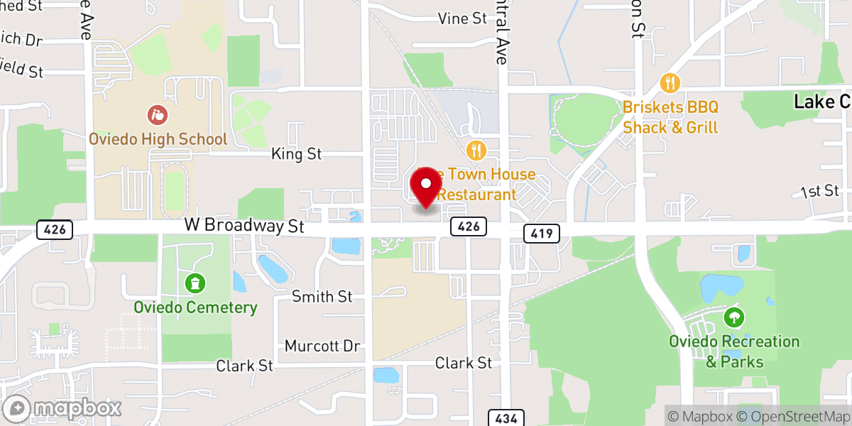 Map showing location of Orlando Mar Thoma Church