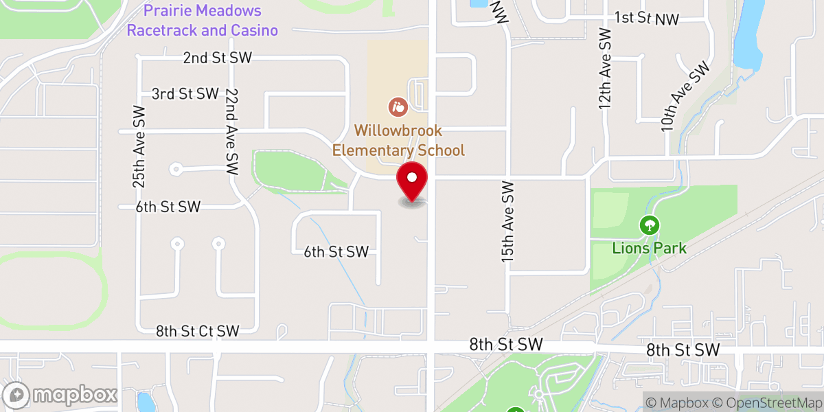 Map showing location of Corner Stone Baptist Church