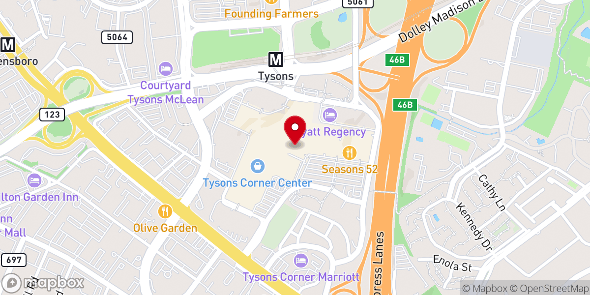 Map showing location of Shilla Bakery & Cafe - Tysons Corner