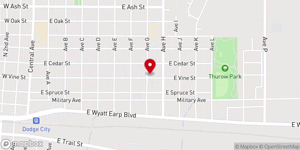 Map showing location of Hanna Memorial Church