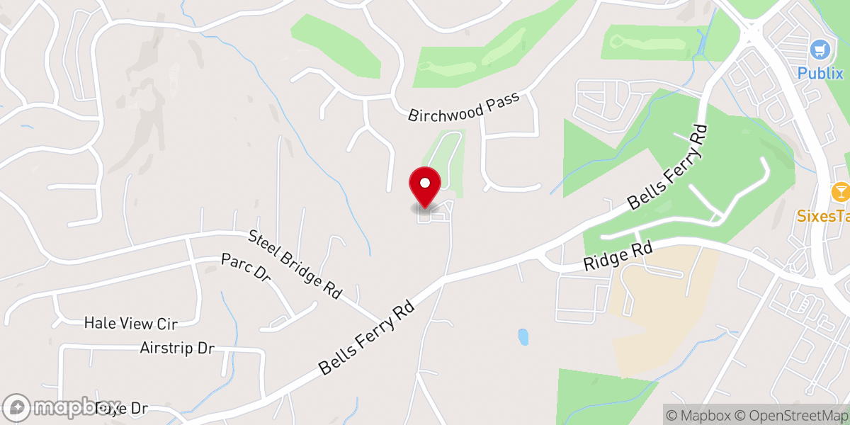 Map showing location of Sixes Church