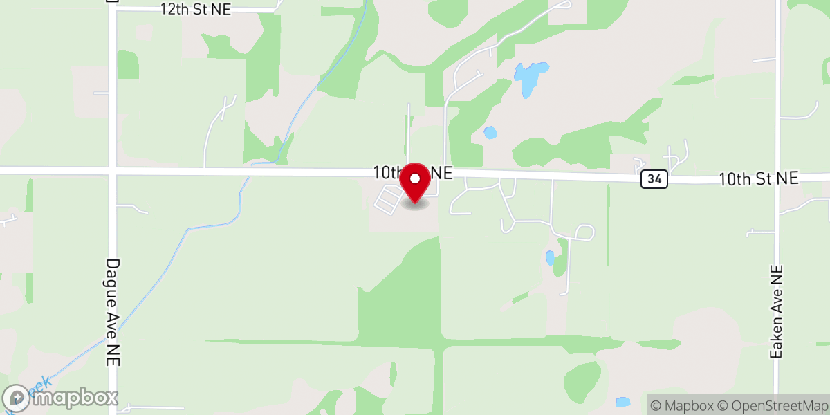 Map showing location of Connection Pointe Church
