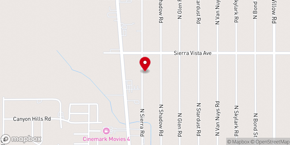 Map showing location of Cornerstone Baptist Church