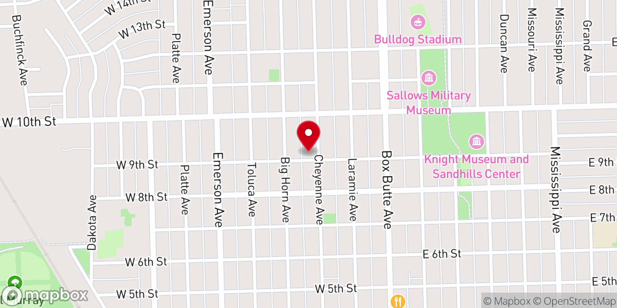 Map showing location of Holy Rosary Catholic Church