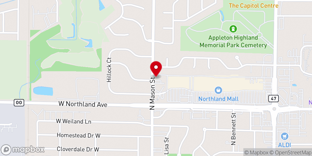 Map showing location of Appleton Gospel Church