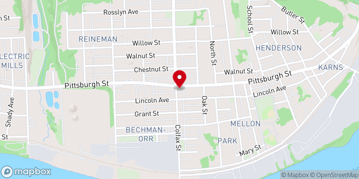 Map showing location of St Marks Lutheran Church
