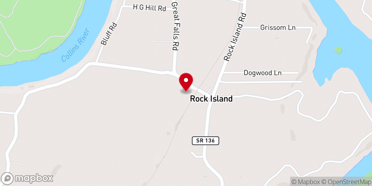 Map showing location of Rock Island Cumberland Presbyterian Church
