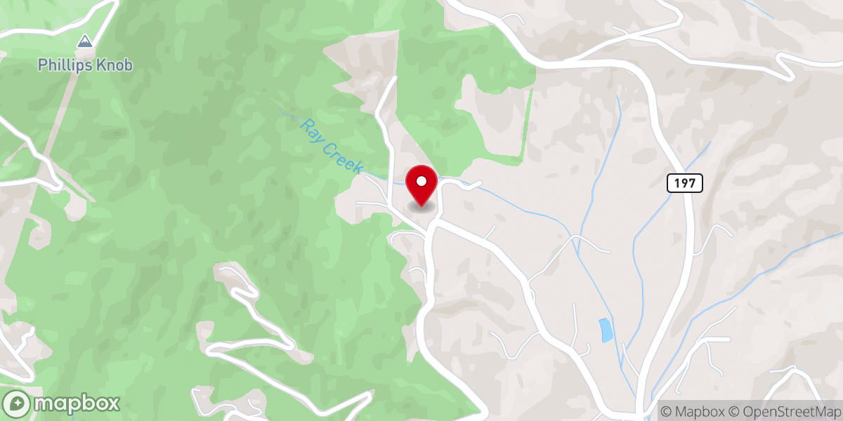 Map showing location of Green Mountain Church