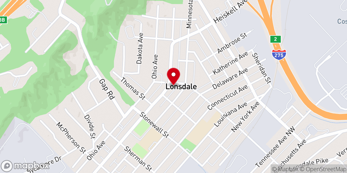 Map showing location of True Vine Baptist Church