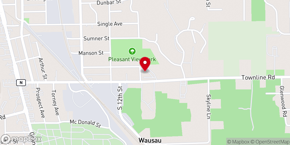 Map showing location of Christ Lutheran Church