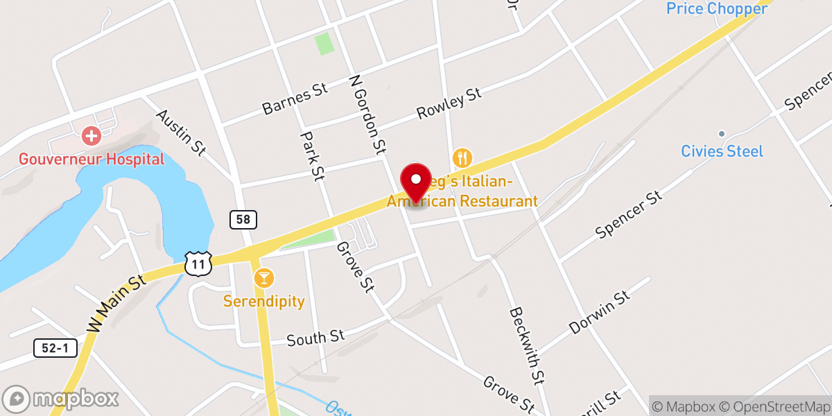 Map showing location of St James Catholic Church