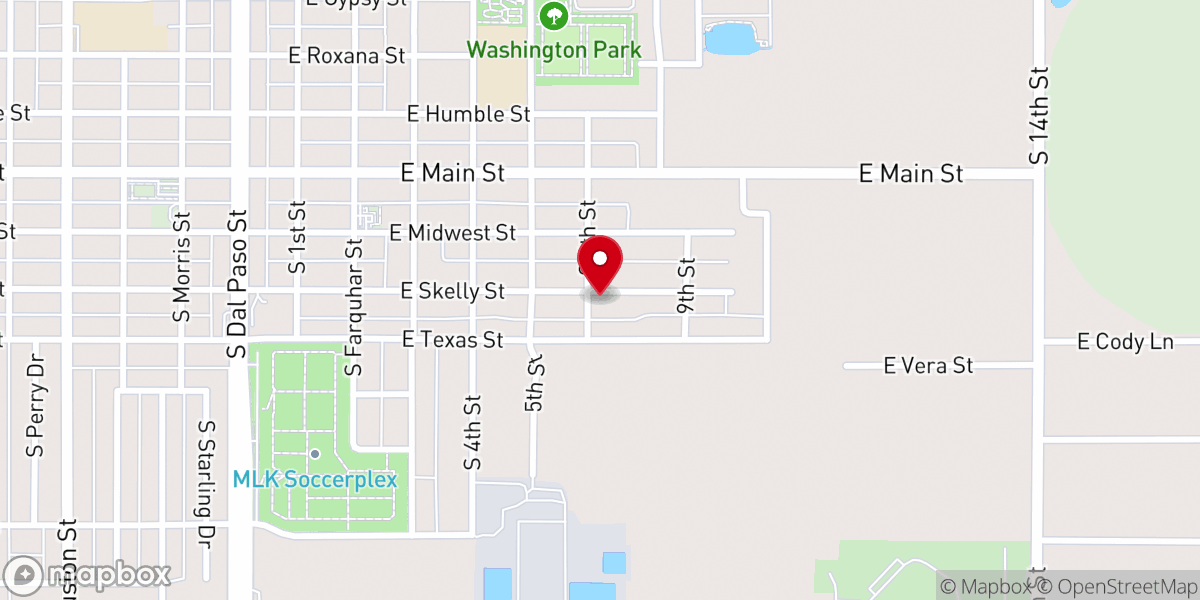 Map showing location of Pentecostal Temple Church of God in Christ