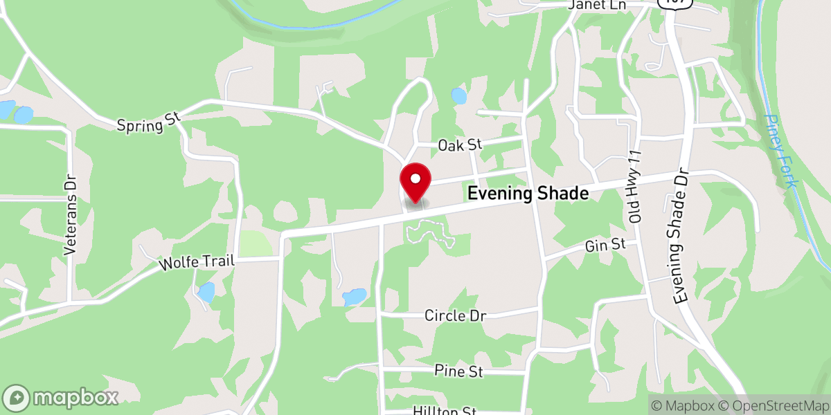 Map showing location of First Baptist Church-Evening