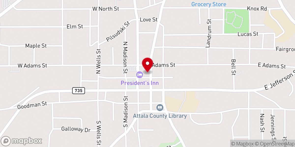 Map showing location of First United Methodist Church