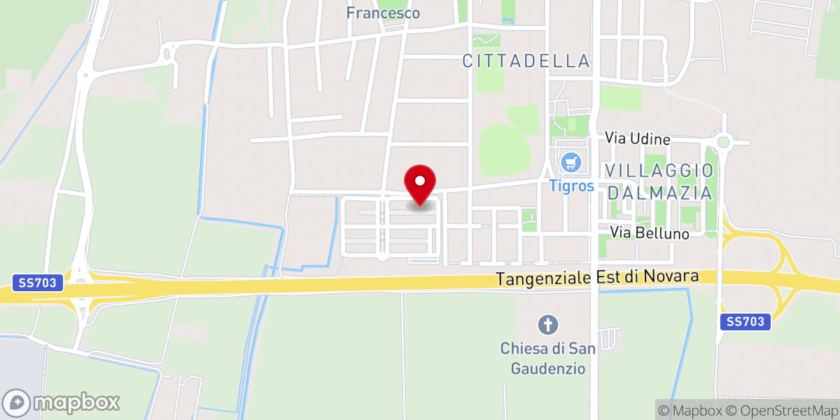 Map showing location of Chiesa Unita Pentecostale Internazionale di Novara