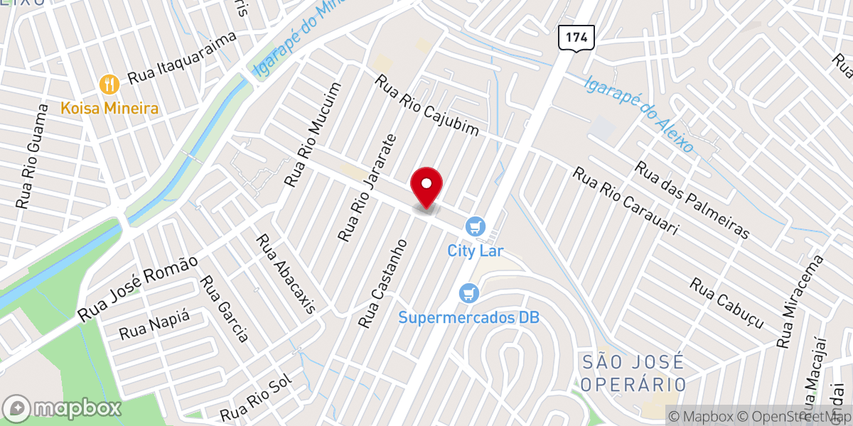 Map showing location of Paróquia Cristo Rei