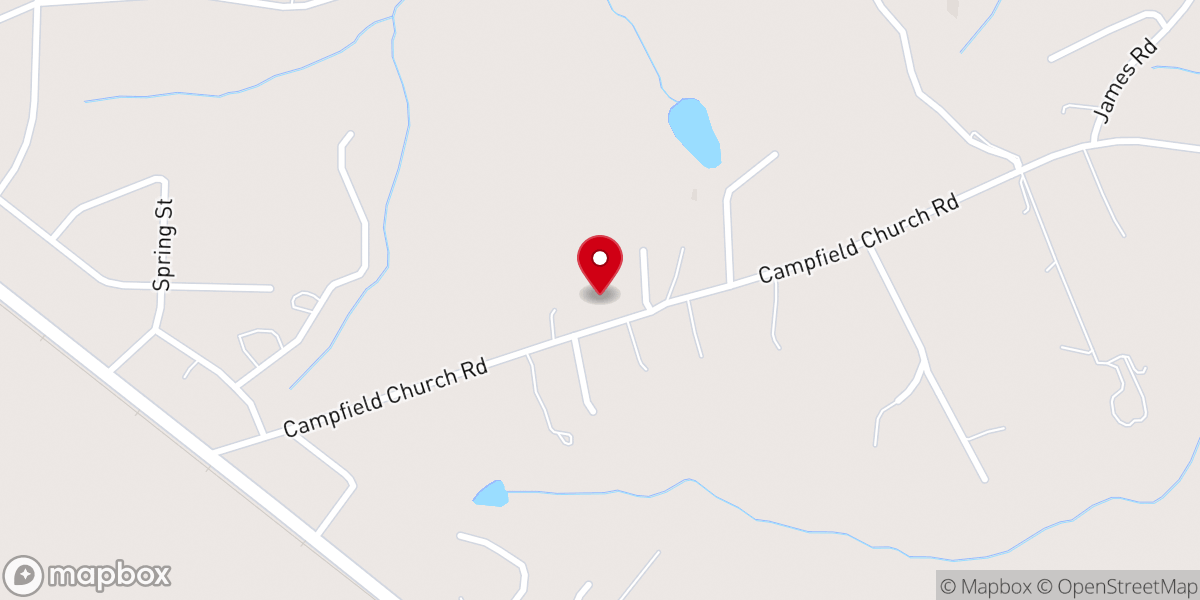 Map showing location of Campfield Memorial Baptist Church