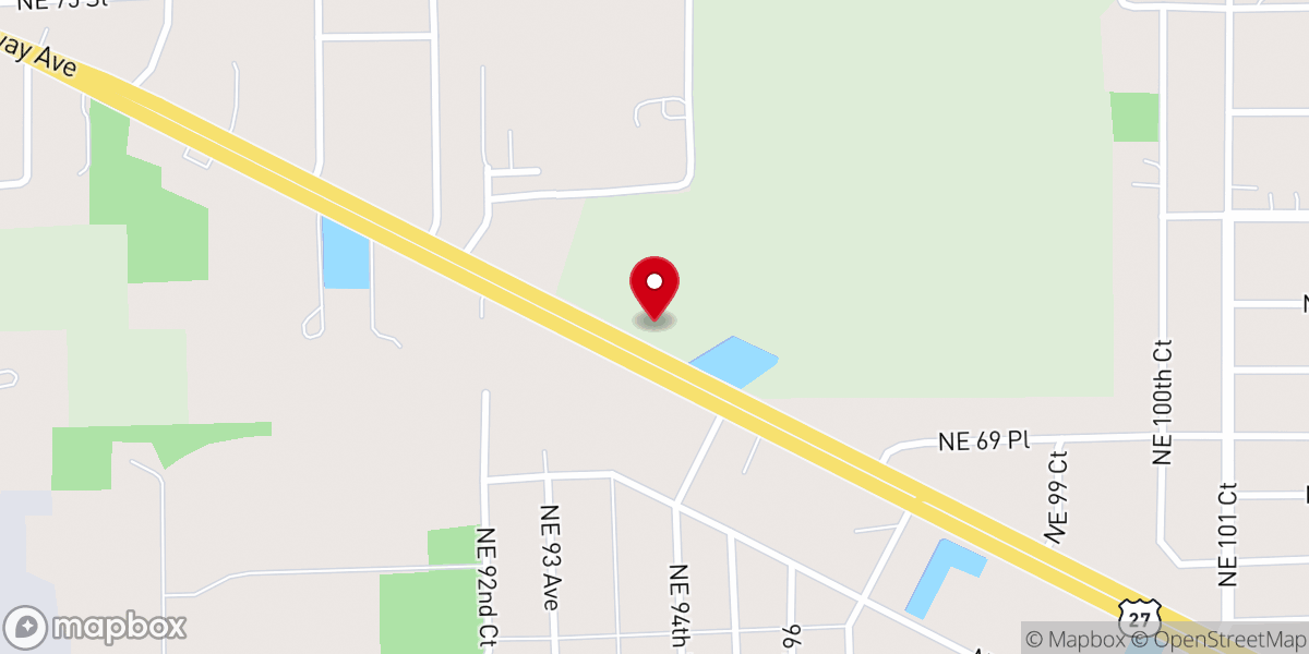 Map showing location of Bronson Church of God