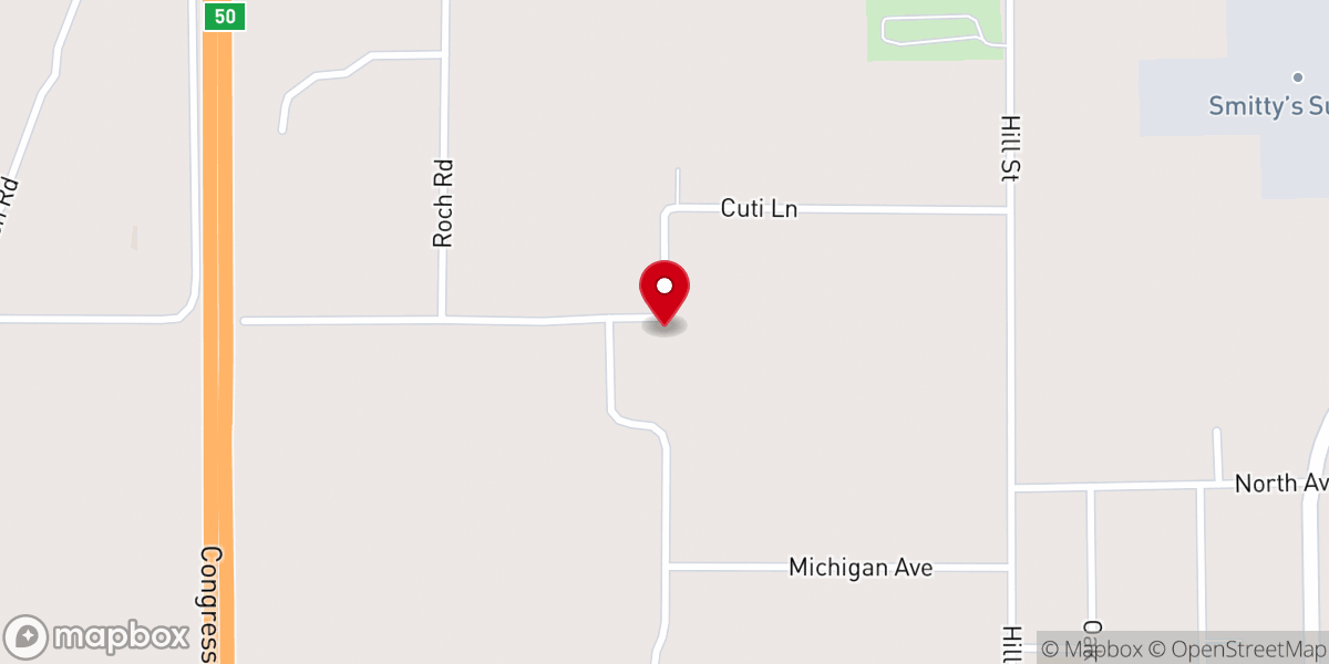 Map showing location of Rosevalley Missionary Baptist Church