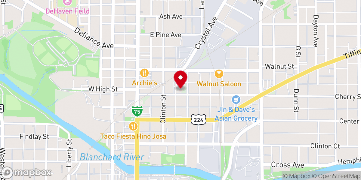 Map showing location of Howard United Methodist Church