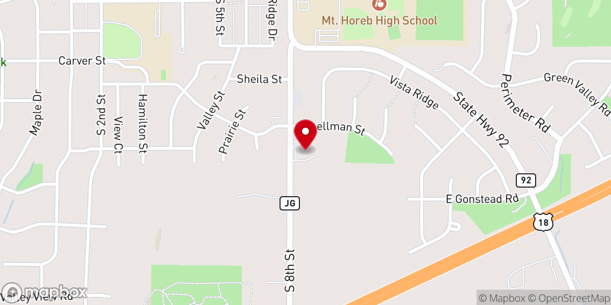 Map showing location of New Hope Evangelical Free Church