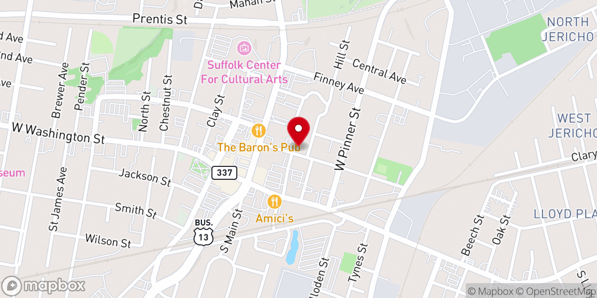 Map showing location of Higher Ground Outreach Church of God in Christ
