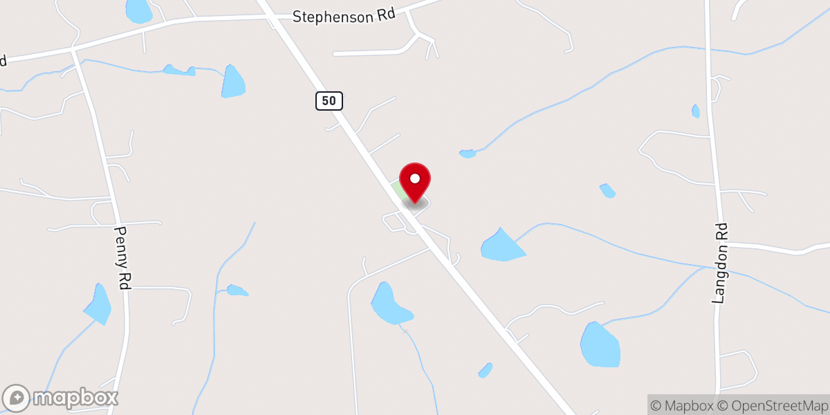Map showing location of Overflow Church
