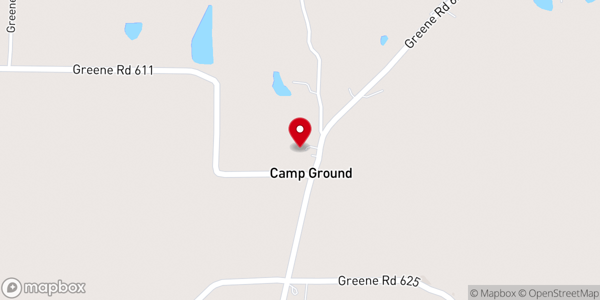 Map showing location of Campground United Methodist Church
