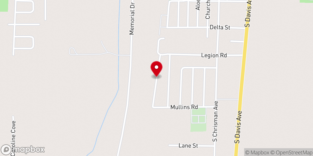 Map showing location of Mt Pilgrim Baptist Church
