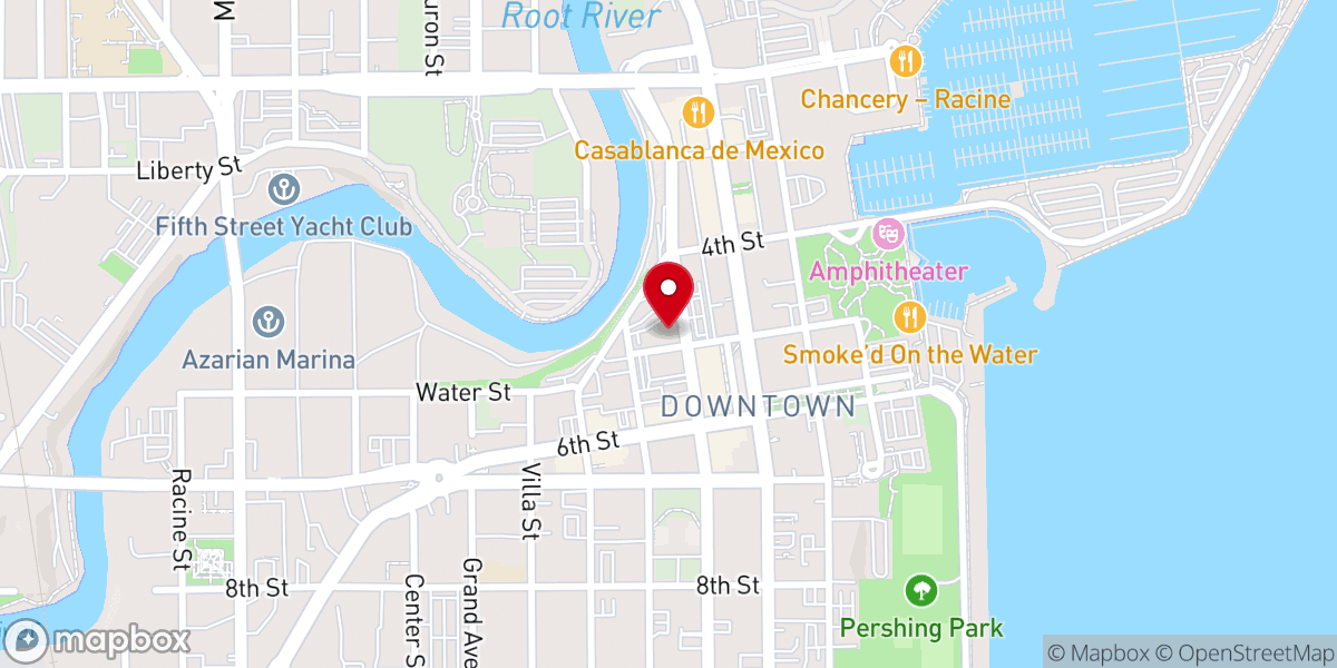 Map showing location of Trinity United Baptist Church