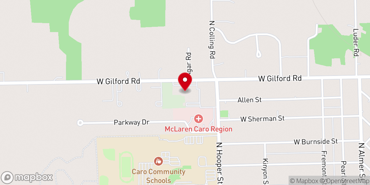 Map showing location of First Baptist Church