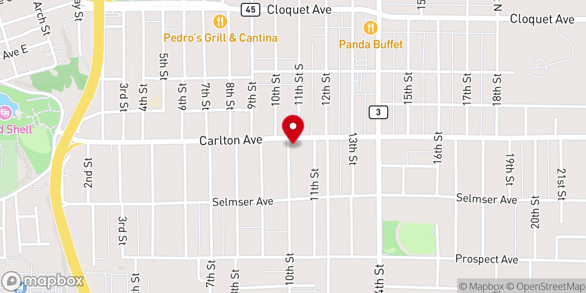 Map showing location of River of Life Church