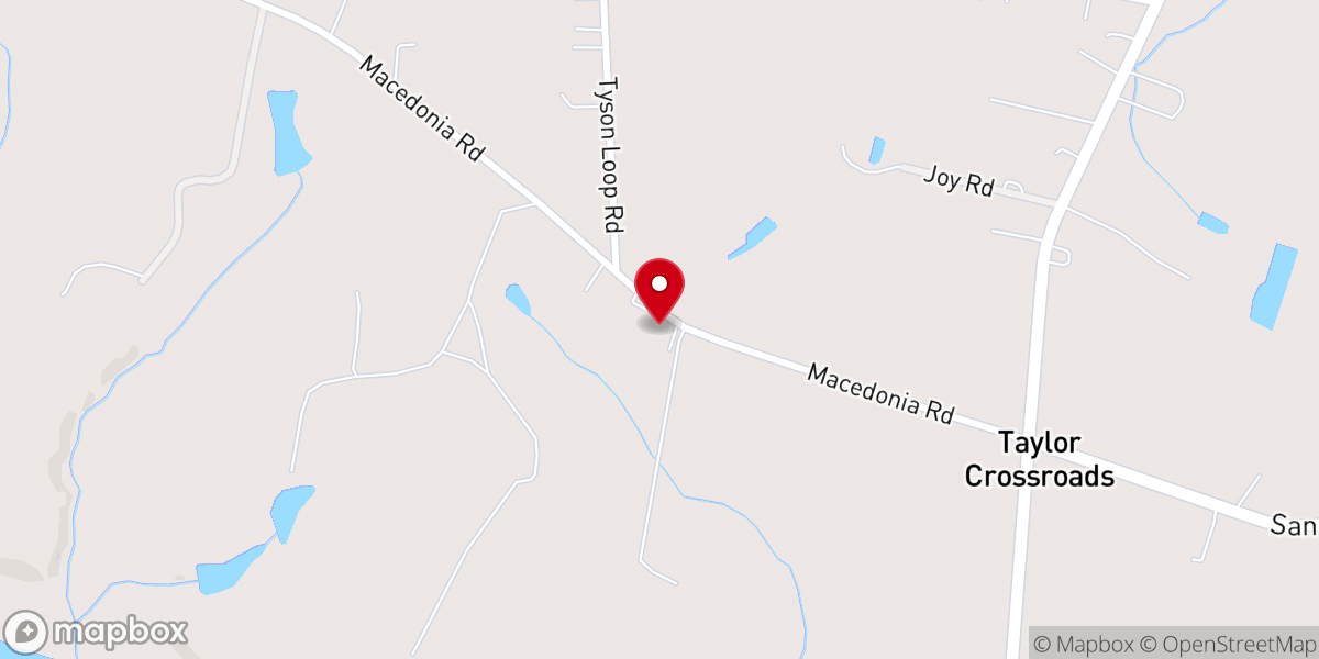 Map showing location of Macedonia Baptist Church